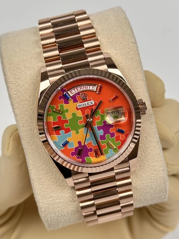 Rolex 36 MM, EVEROSE GOLD 128235 puzzle 3