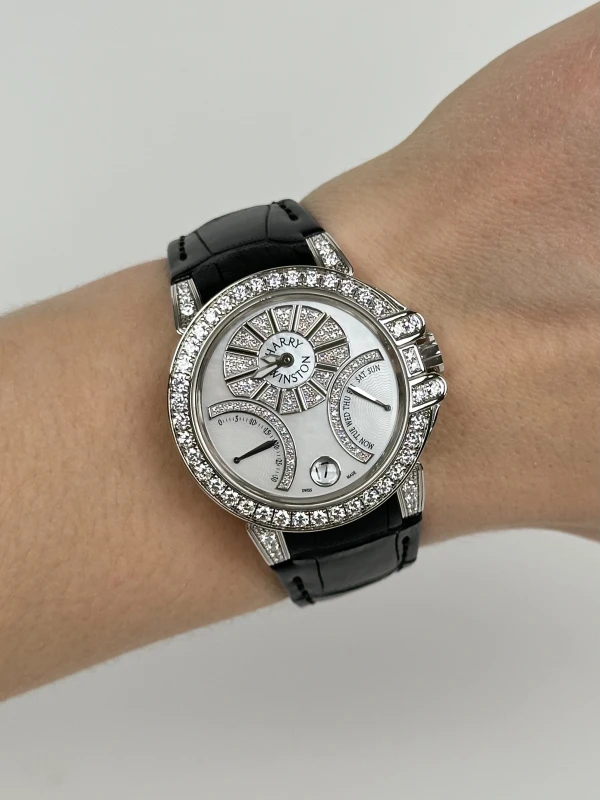 Harry Winston Collection Biretrograde 18k White Gold Automatic 400-UAB136W 9