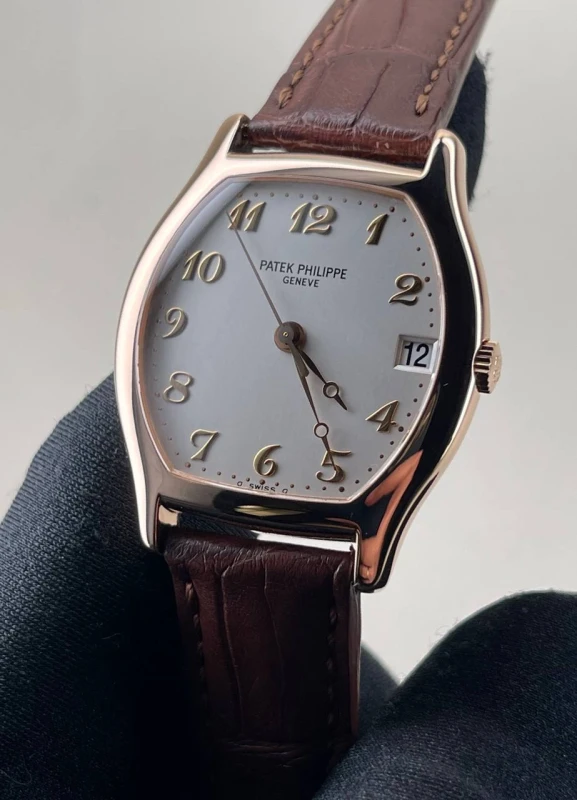 Patek Philippe Yellow Gold - on Strap with Silver Dial 5030R 2