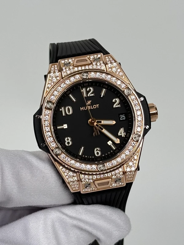 Hublot One Click 39 mm King Gold Pave  465.OX.1180.RX.1604 3