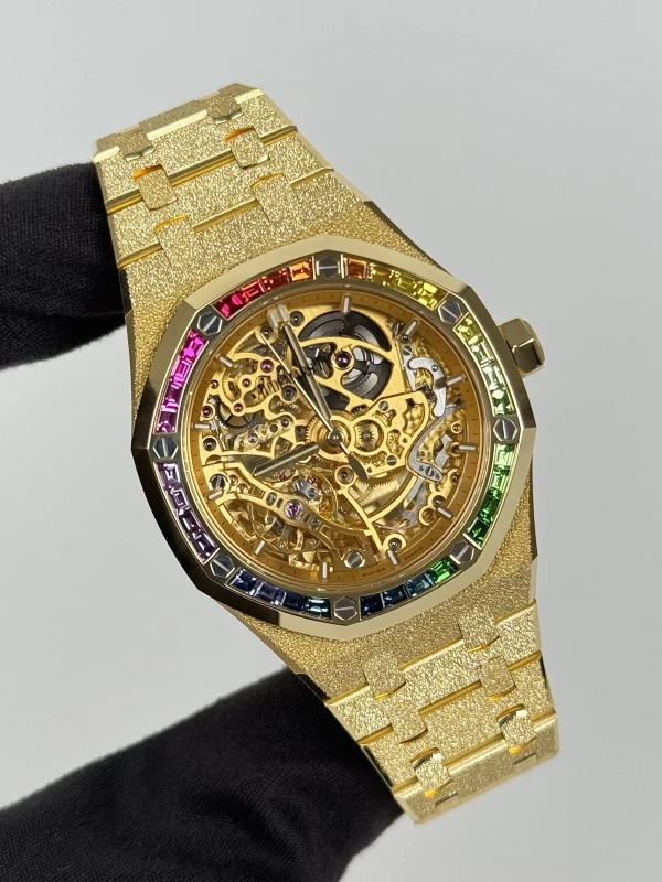 Audemars Piguet Double Balance Wheel Openworked 37 mm Frosted 15468BA.YG.1259BA.01 2