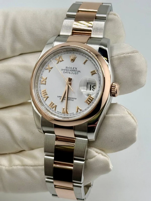 Rolex 36mm Steel and Everose Gold 116201-0093 9