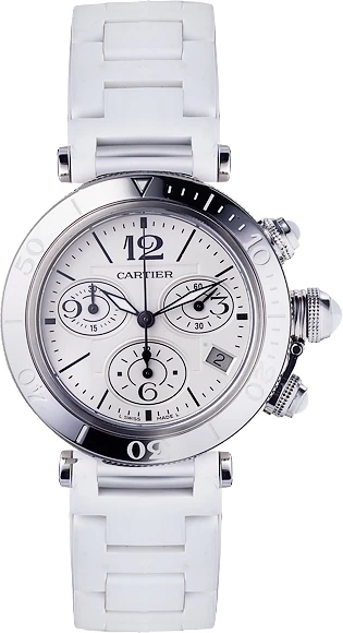 de Cartier Seatimer Automatic Number Mark Mens Watch