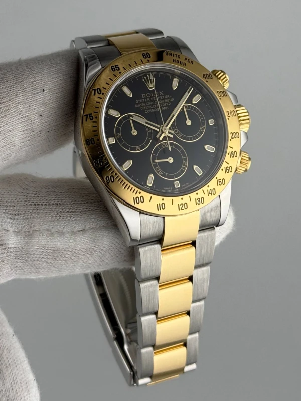Rolex Cosmograph 40mm Steel and Yellow Gold 116523 Black 3