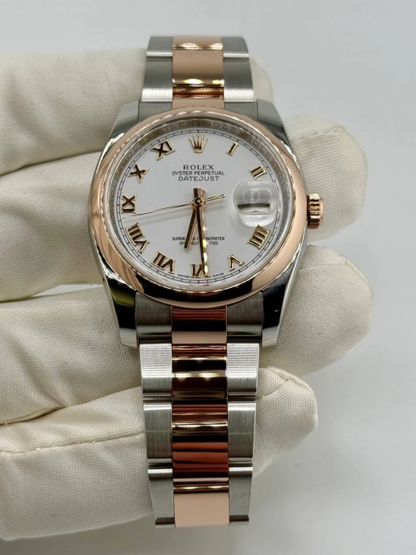 Rolex 36mm Steel and Everose Gold 116201-0093 5