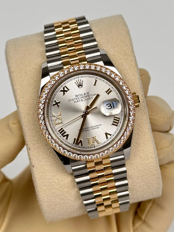 Rolex 36 mm, Oystersteel, yellow gold and diamonds 126283rbr-0017 3