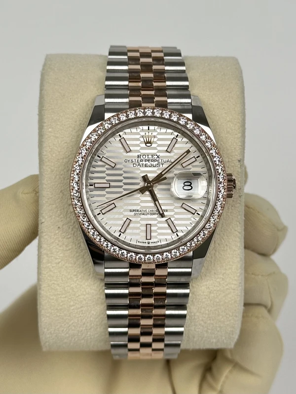 Rolex 36 mm, Oystersteel, Everose gold and diamonds 126281rbr-0021 2