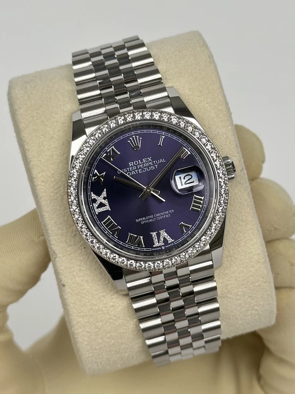 Rolex Datejust 36mm Steel and White Gold 126284rbr-0013 3