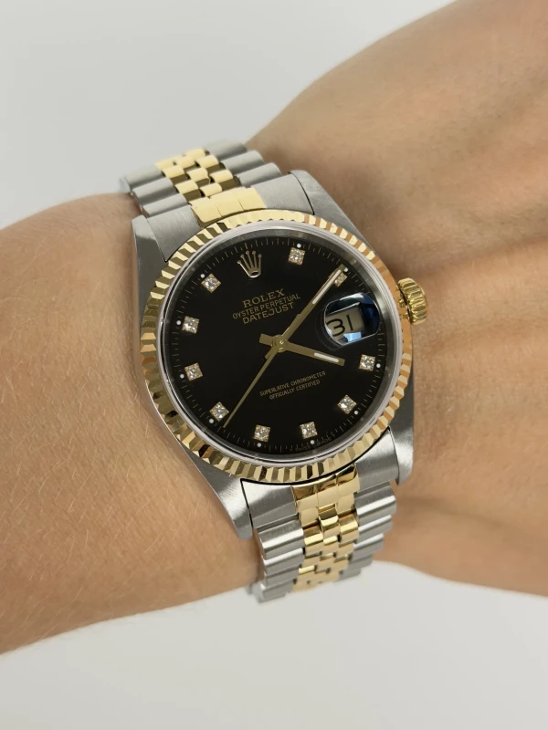 Rolex  36mm Steel and Yellow Gold 16233 blkd 4