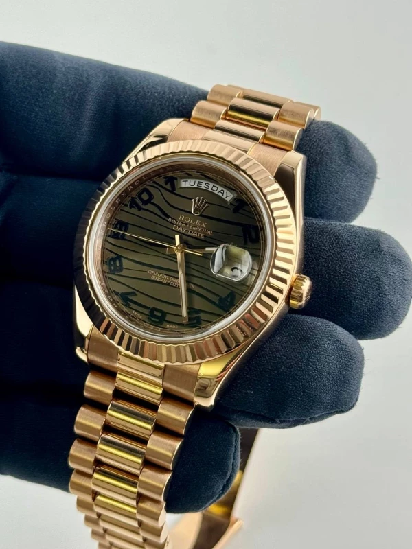 Rolex 41mm Wave Dial, Rose Gold 218235 3