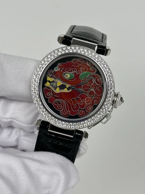 Cartier LIMITED EDITION AUTOMATIC CLOISONNÉ ENAMEL 2495 4
