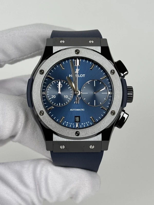 Hublot Ceramic Blue Chronograph 45 mm 521.CM.7170.RX 2