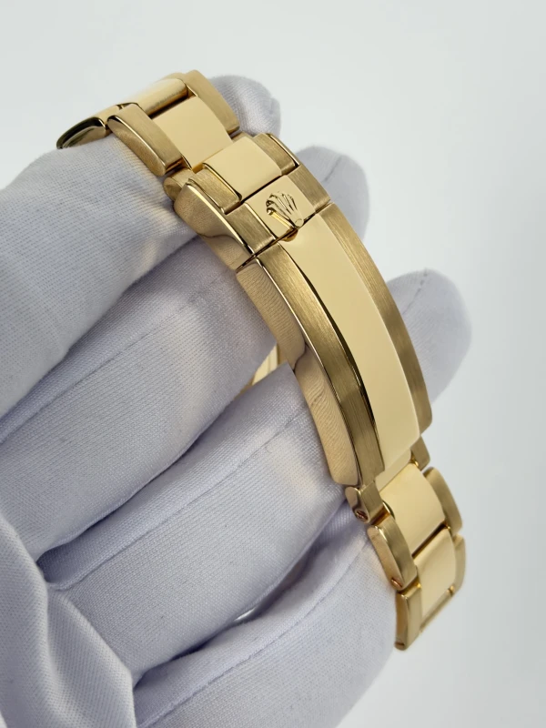 Rolex Date 40mm Yellow Gold Ceramic 116618 black dial 8 diamond 3
