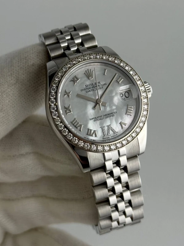 Rolex 31mm, Oystersteel, white gold and diamonds 178384-0040 3