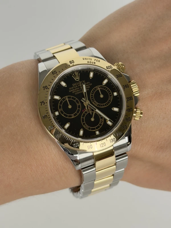 Rolex Cosmograph 40mm Steel and Yellow Gold 116523 Black 4