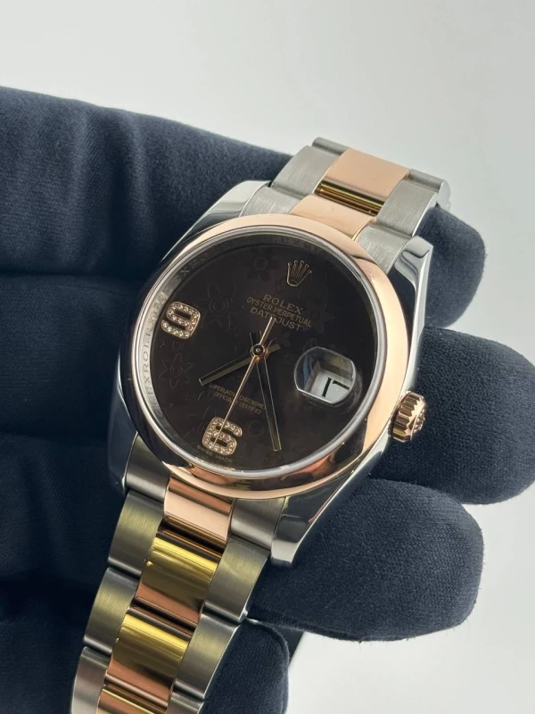 Rolex 36mm Steel and Everose Gold 116201-0105 8