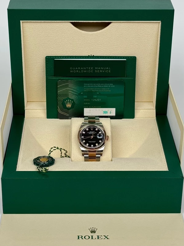 Rolex 36mm Steel and Everose Gold 126201-0020 5