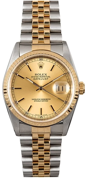 Rolex 36 mm, steel and yellow gold 16233 champagne изображение - 1