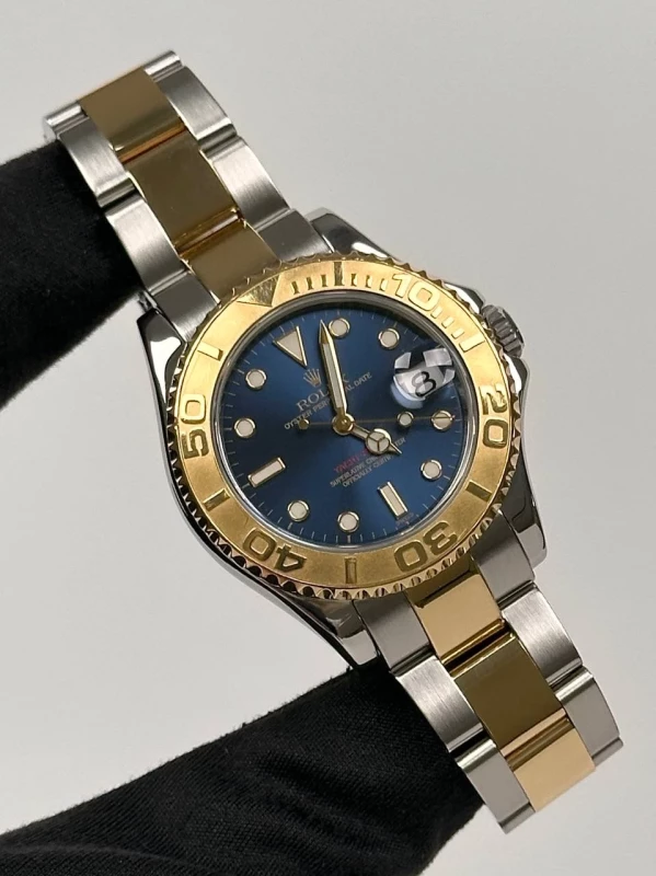 Rolex 35mm Steel and Yellow Gold 168623 Blue изображение - 4