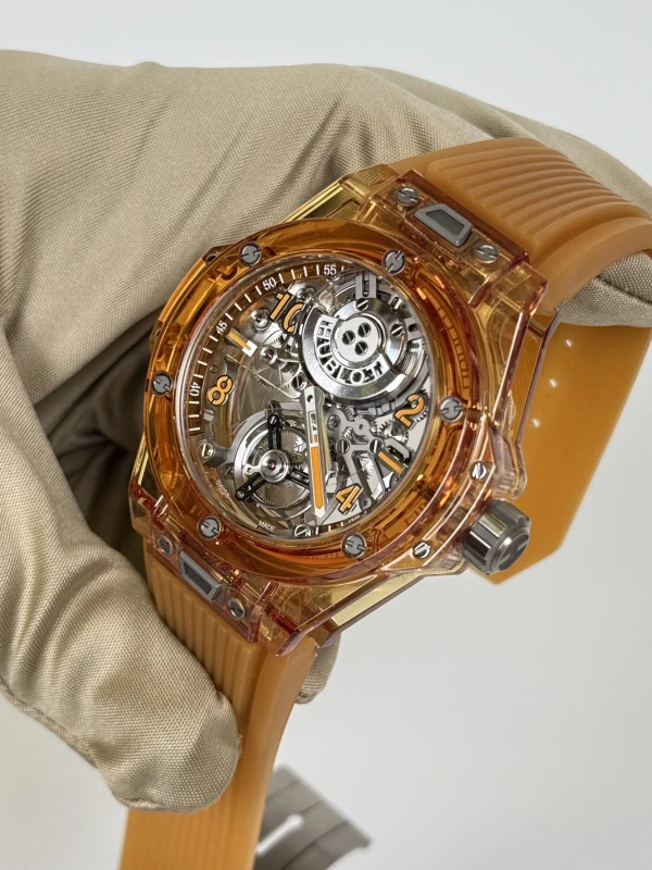 Hublot TOURBILLON AUTOMATIC ORANGE SAPPHIRE 419.JO.0120.RT 4