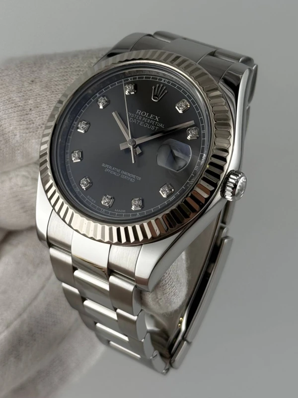 Rolex 41mm  Rhodium Diamond 116334-0009 4