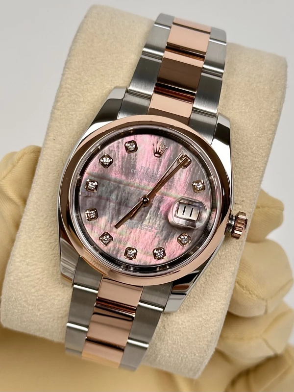 Rolex 36mm Steel and Everose Gold 116201-0079 4