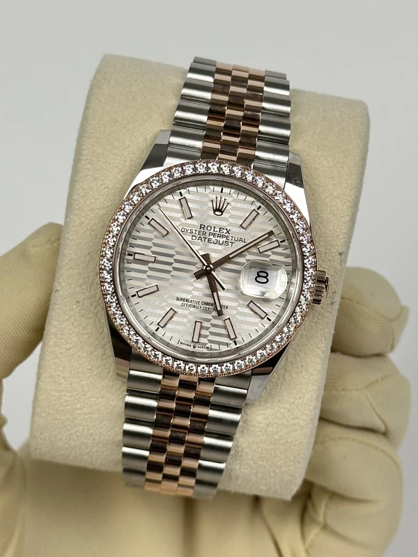 Rolex 36 mm, Oystersteel, Everose gold and diamonds 126281rbr-0021 4