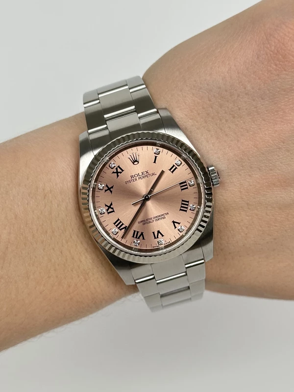 Rolex 36 mm Steel and White Gold 116034 PinkD 7