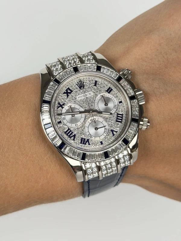 Rolex Gold Pave Diamond Baguette 11659912SA 7