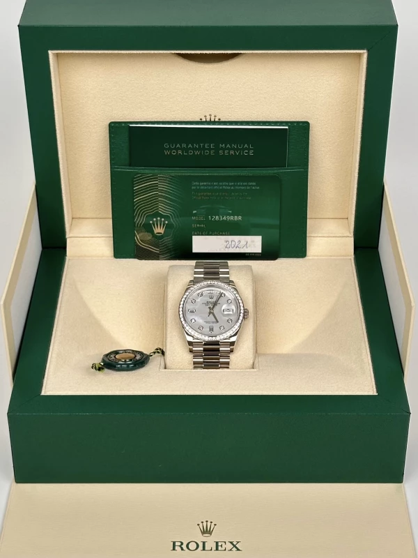 Rolex 36mm White Gold 128349rbr-0010 5