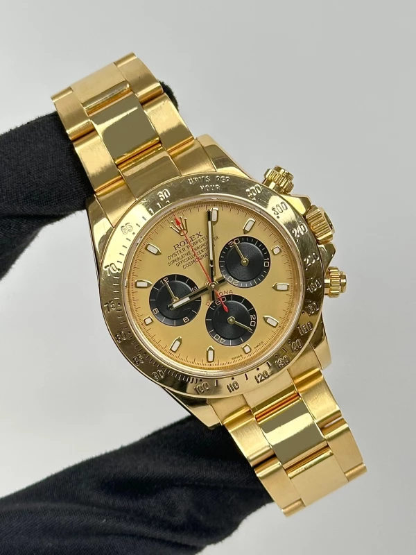 Rolex Cosmograph 40mm Yellow Gold 116528-Gold&Black 2