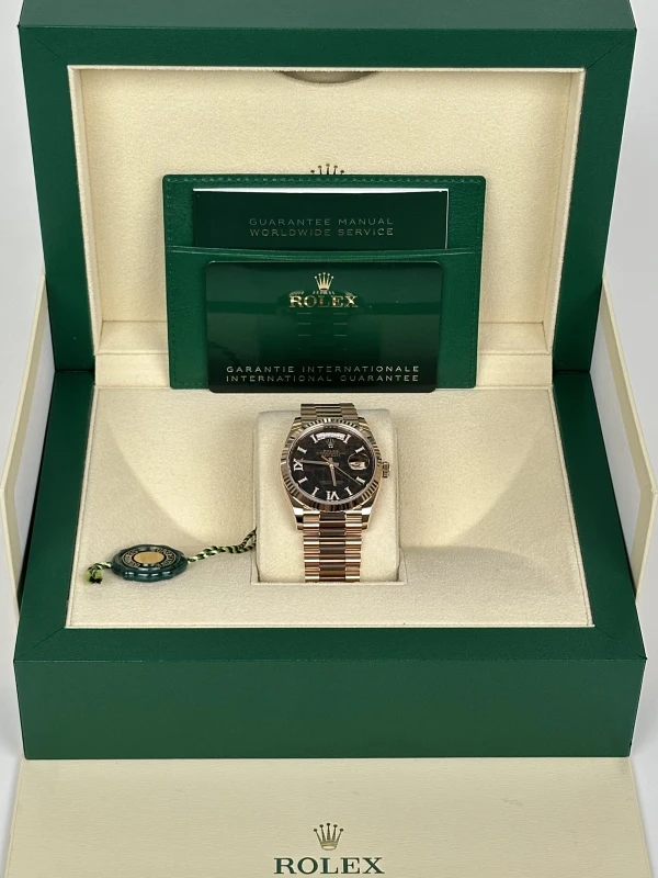 Rolex 36 мм, золото Everose 128235-0041 5