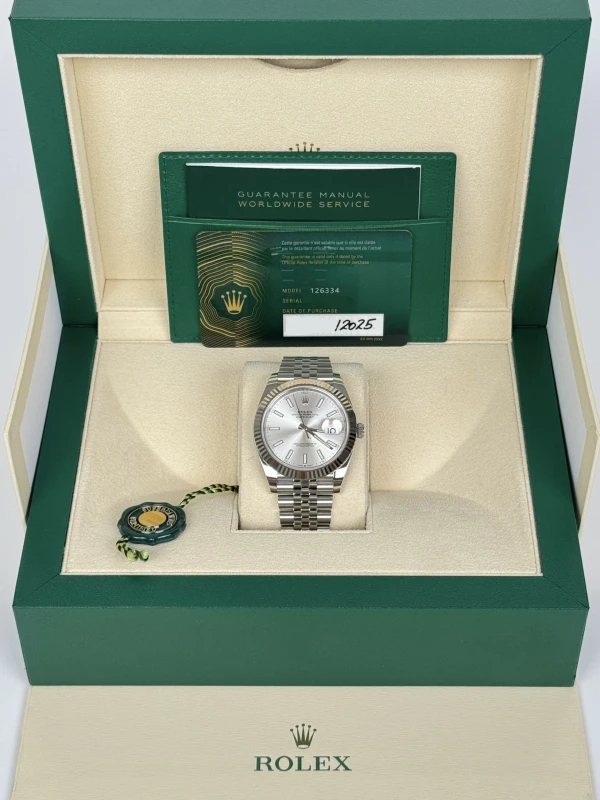 Rolex 41 mm, steel and white gold 126334-0004 5