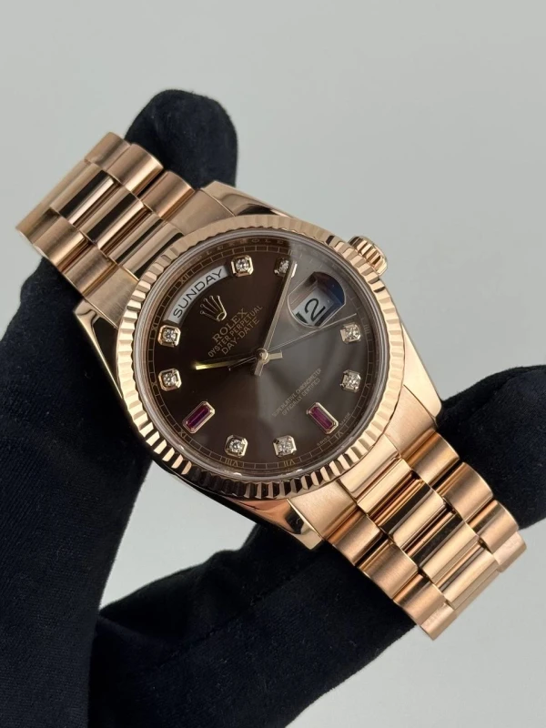 Rolex 36MM EVEROSE GOLD 118235F-0093 5