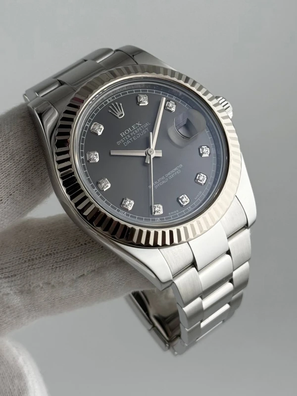 Rolex 41mm  Rhodium Diamond 116334-0009 3