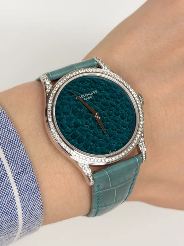 Patek Philippe Grave Bougie Email Turquoise 5077/100G-081 7