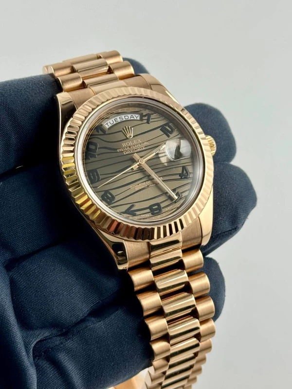 Rolex 41mm Wave Dial, Rose Gold 218235 2