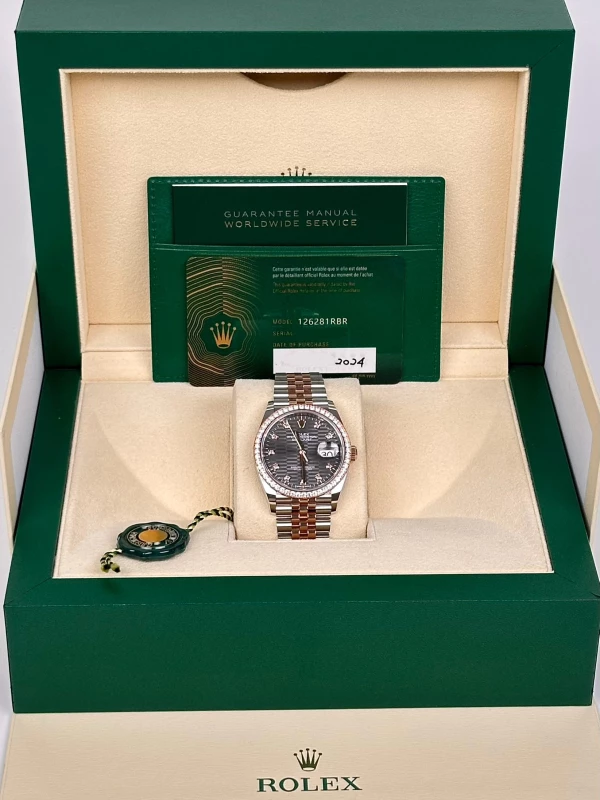 Rolex Datejust 36mm Steel and Everose Gold 126281rbr-0029 5