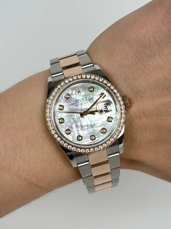Rolex 36 mm, Oystersteel, Everose gold and diamonds 126281rbr-0010 7