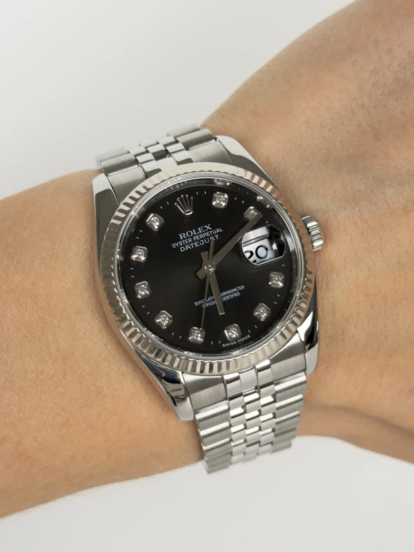 Rolex 36mm Steel and White Gold  116234-0083 4