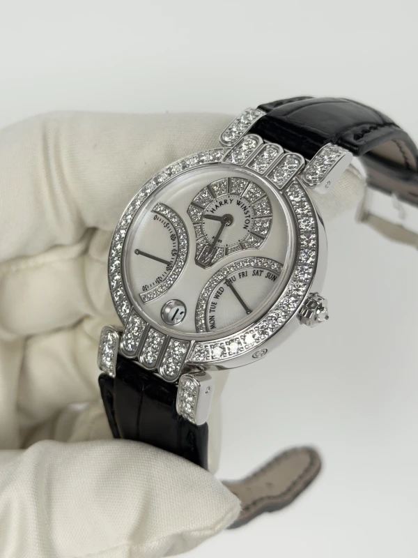Harry Winston Collection Biretrograde 18k White Gold Automatic 400-UAB136W 3