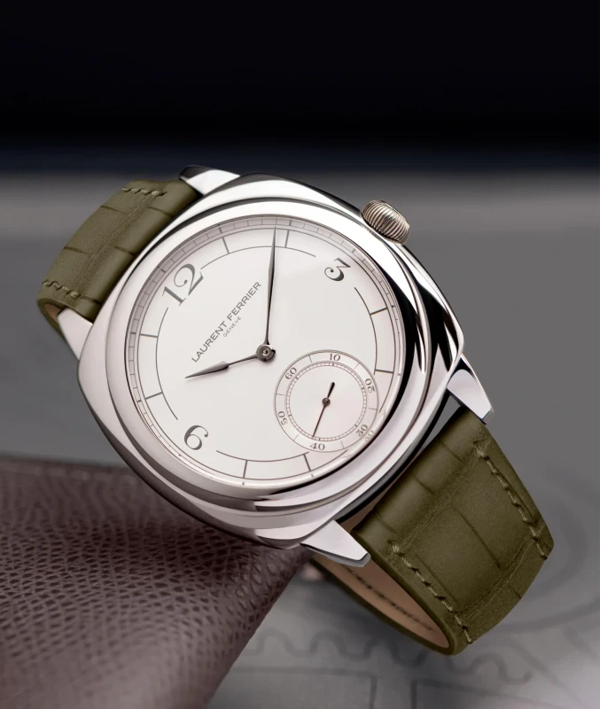 Laurent Ferrier SQUARE MICRO‑ROTOR RETRO SILVERY WHITE LCF013.AC.G3N 3