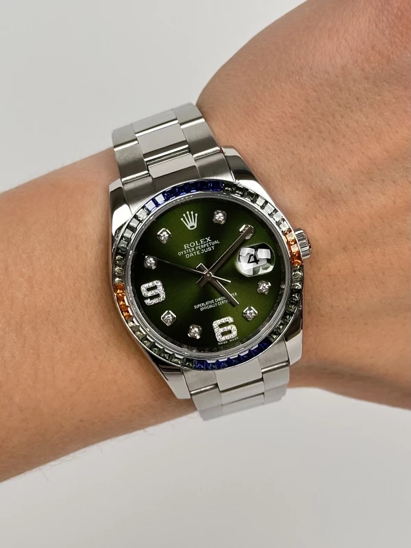Rolex 36 mm, steel, white gold and diamonds 116200 FIX 7
