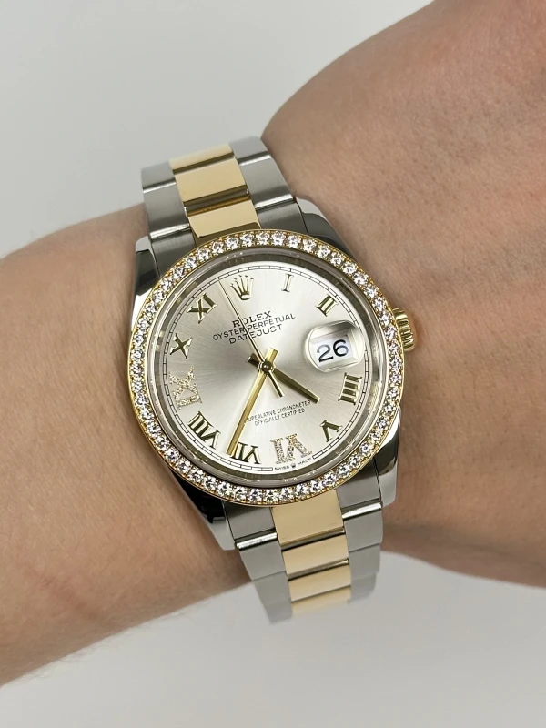 Rolex 36 mm, Oystersteel, yellow gold and diamonds 126283rbr-0018 7
