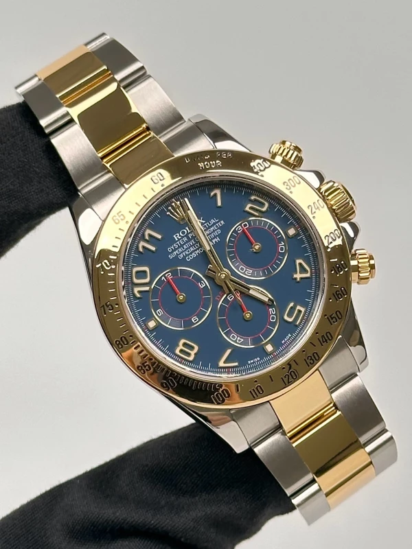 Rolex 40mm Steel and Yellow Gold  116523 blue 2
