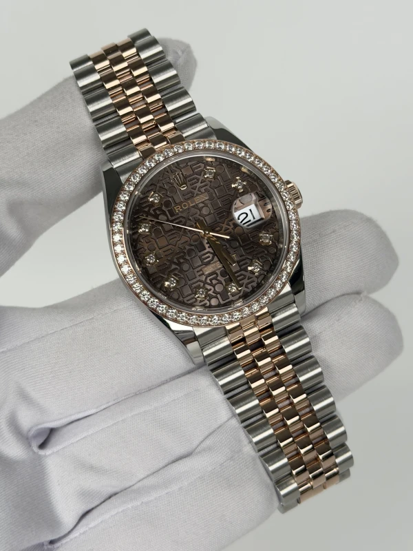 Rolex 36 mm, Oystersteel, Everose gold and diamonds 126281rbr-0013 2