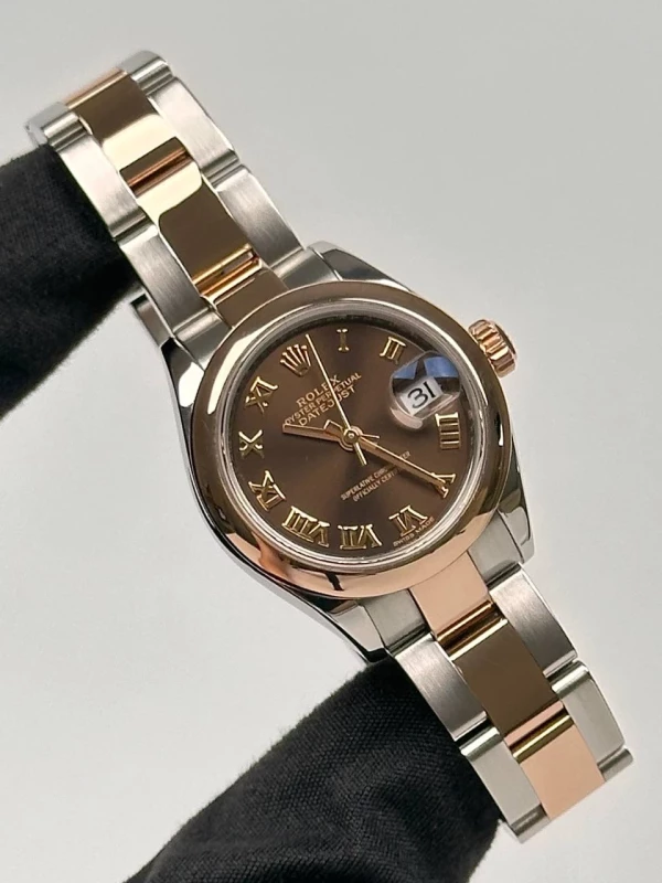 Rolex LADY 28 MM, OYSTERSTEEL AND EVEROSE GOLD 279161-0010 изображение - 4