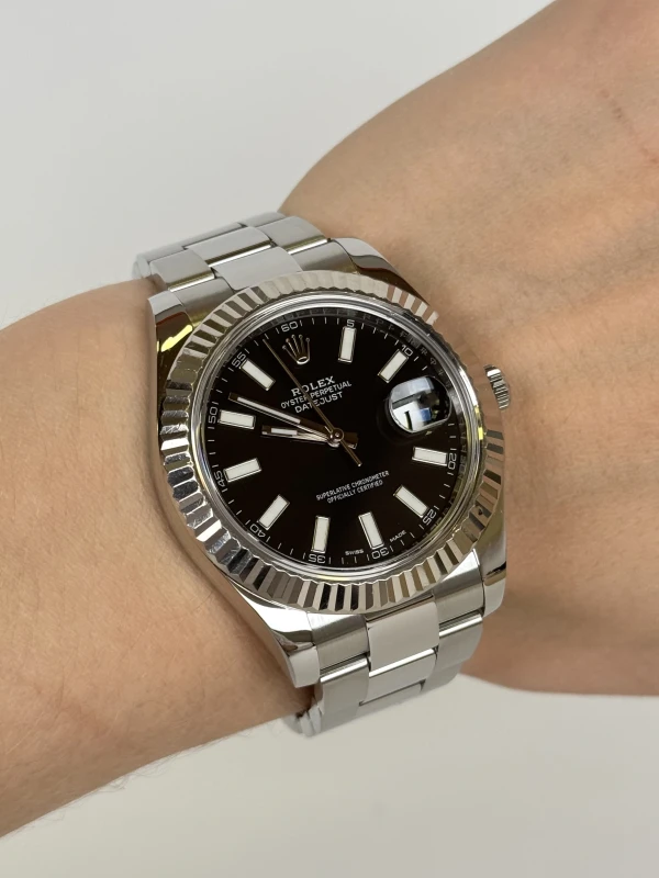 Rolex II 41mm Steel and White Gold 116334 Black 5