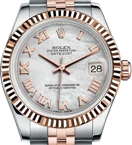 Rolex Ladies Steel and Everose Gold 178271 whitemop 2