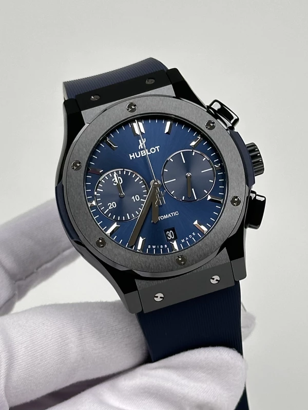 Hublot Ceramic Blue Chronograph 45 mm 521.CM.7170.RX 3